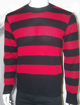 JERSEY DE RAYAS ROJAS Y NEGRAS